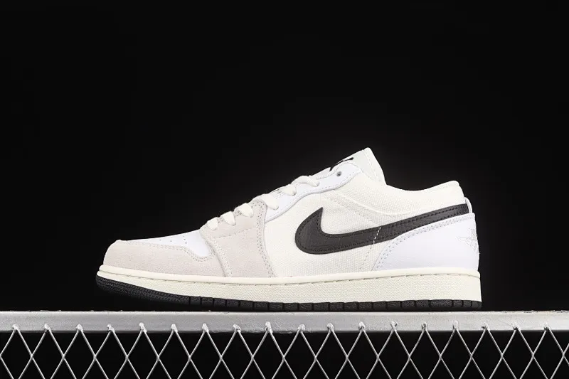 All categories Air Jordan Jordan series basketball shoes Air Jordan 1 Low G version pure original Air Jordan 1 Low AJ1 Joe 1 white and black canvas stitching low-top cultural leisure sports shoes DC3533-100